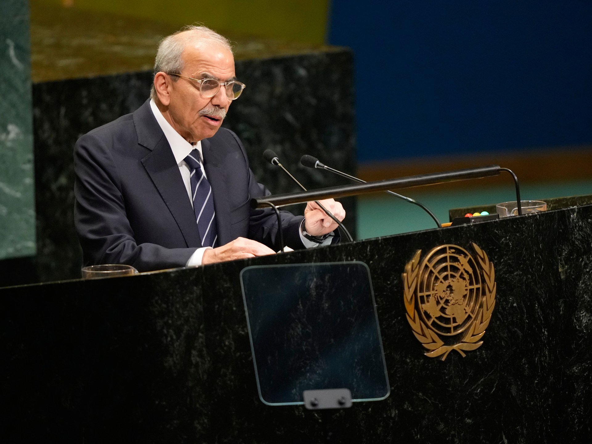 Lebanese PM addresses the UN General Assembly on Israeli shelling