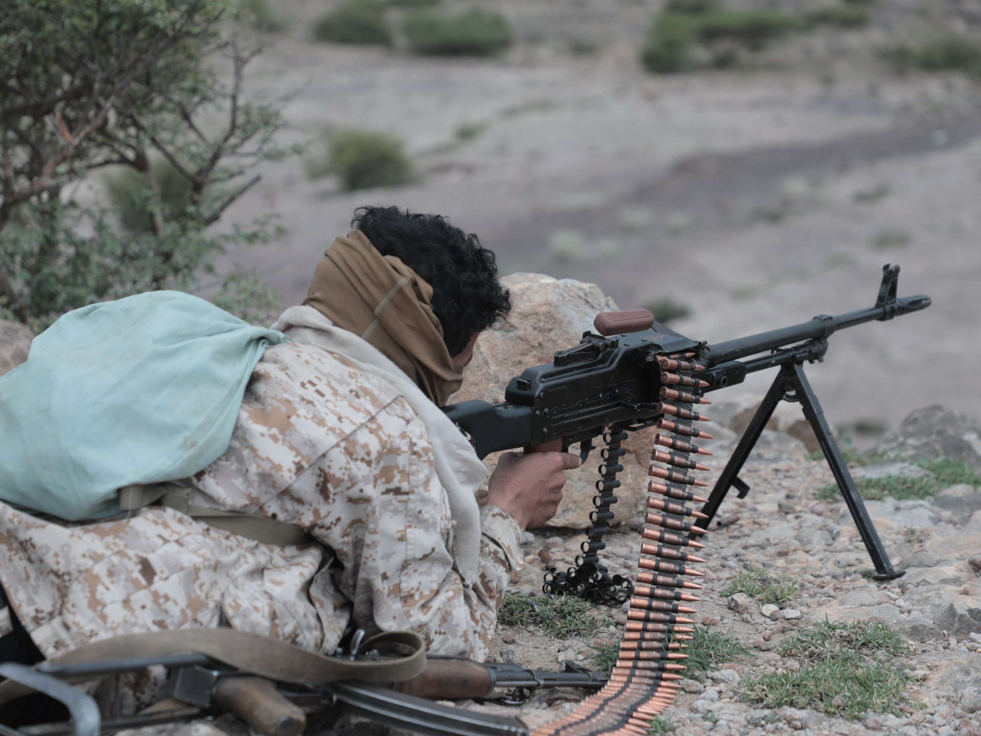 Yemeni government forces in Taiz