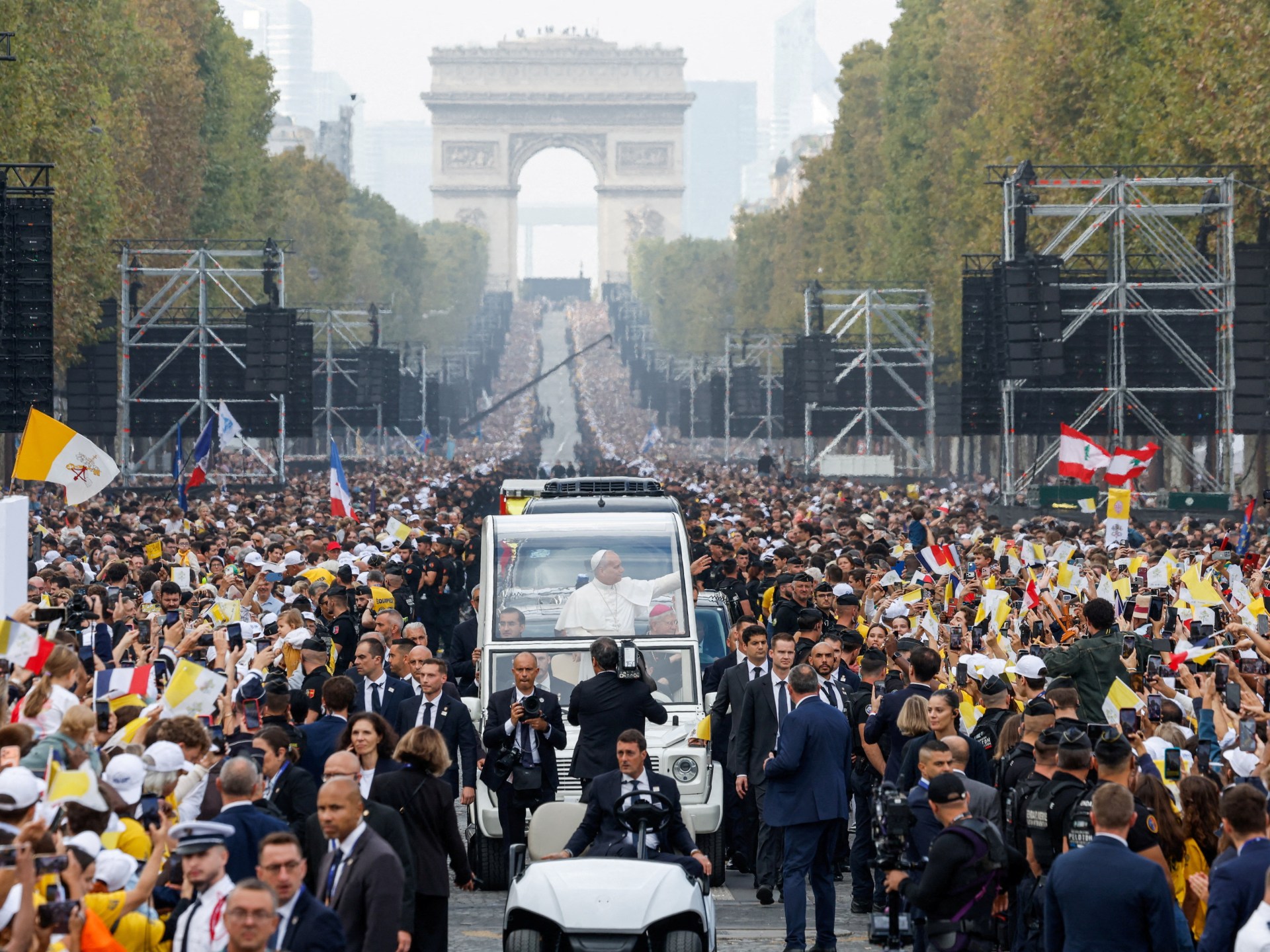 Massive crowd at Pope Leo's open-air mass in Paris