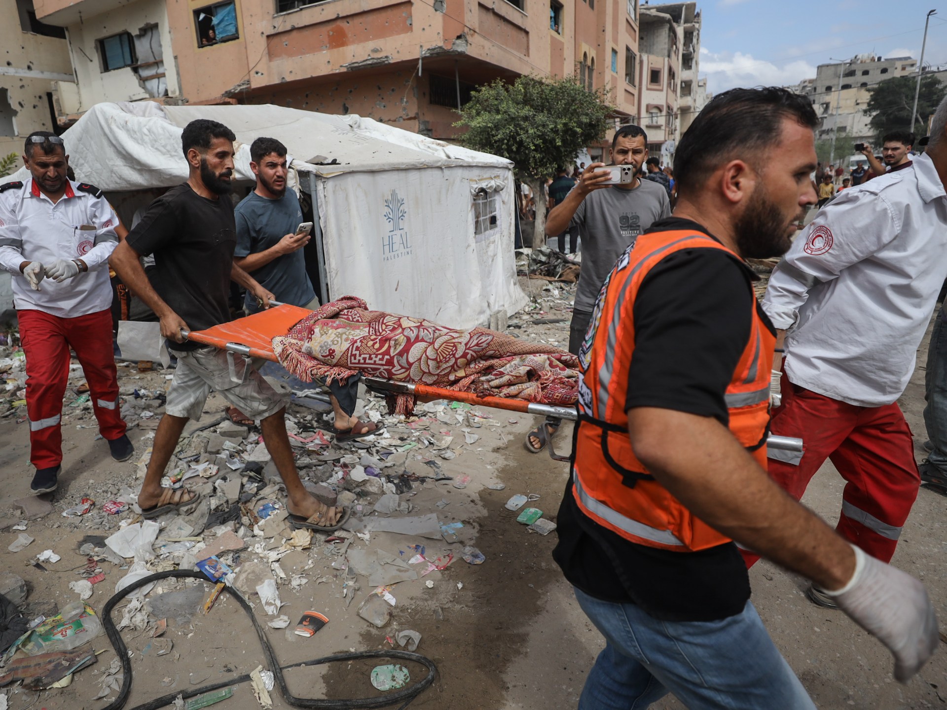 Site of Israeli drone strike in Gaza