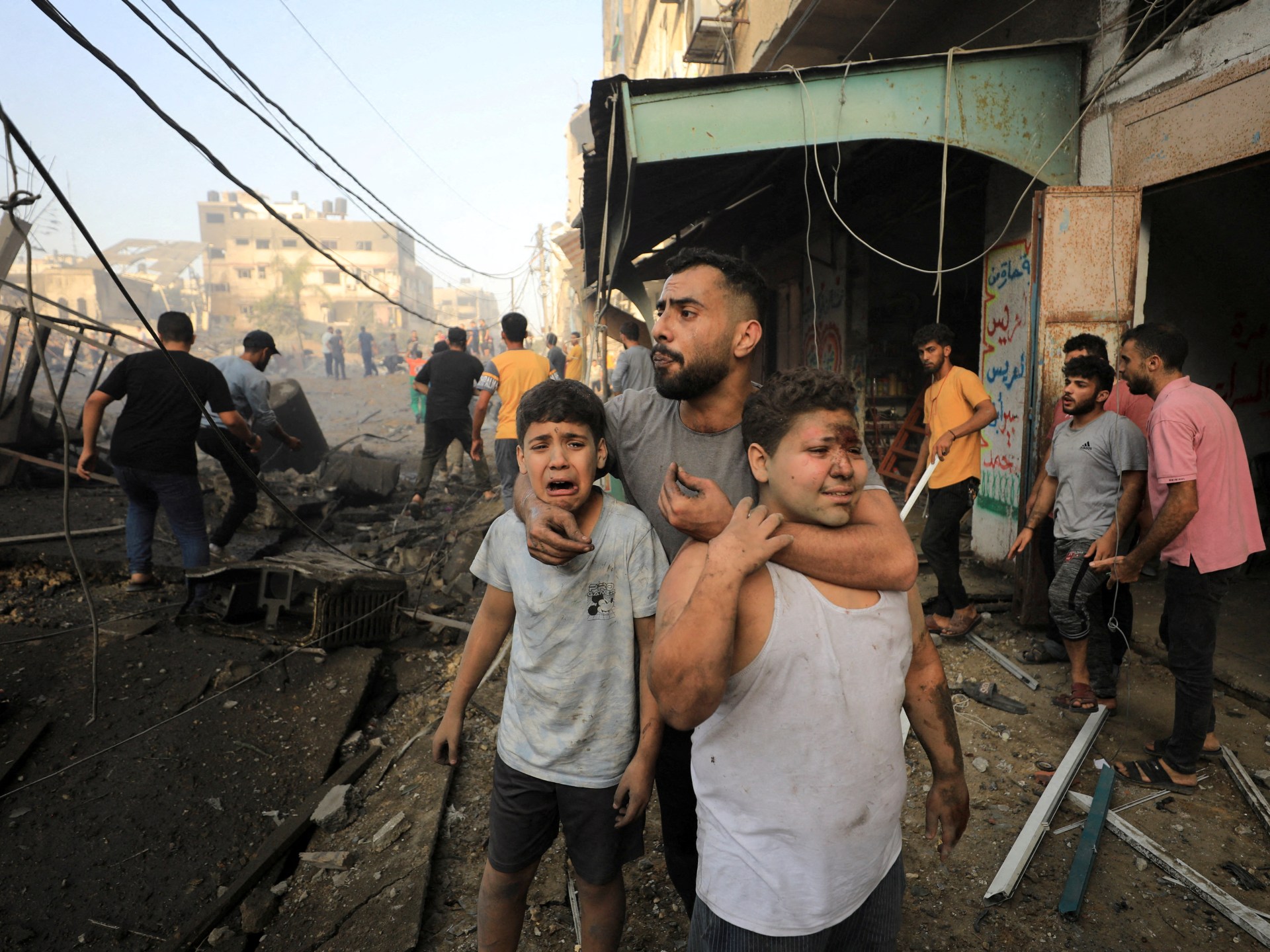Palestinian mourners