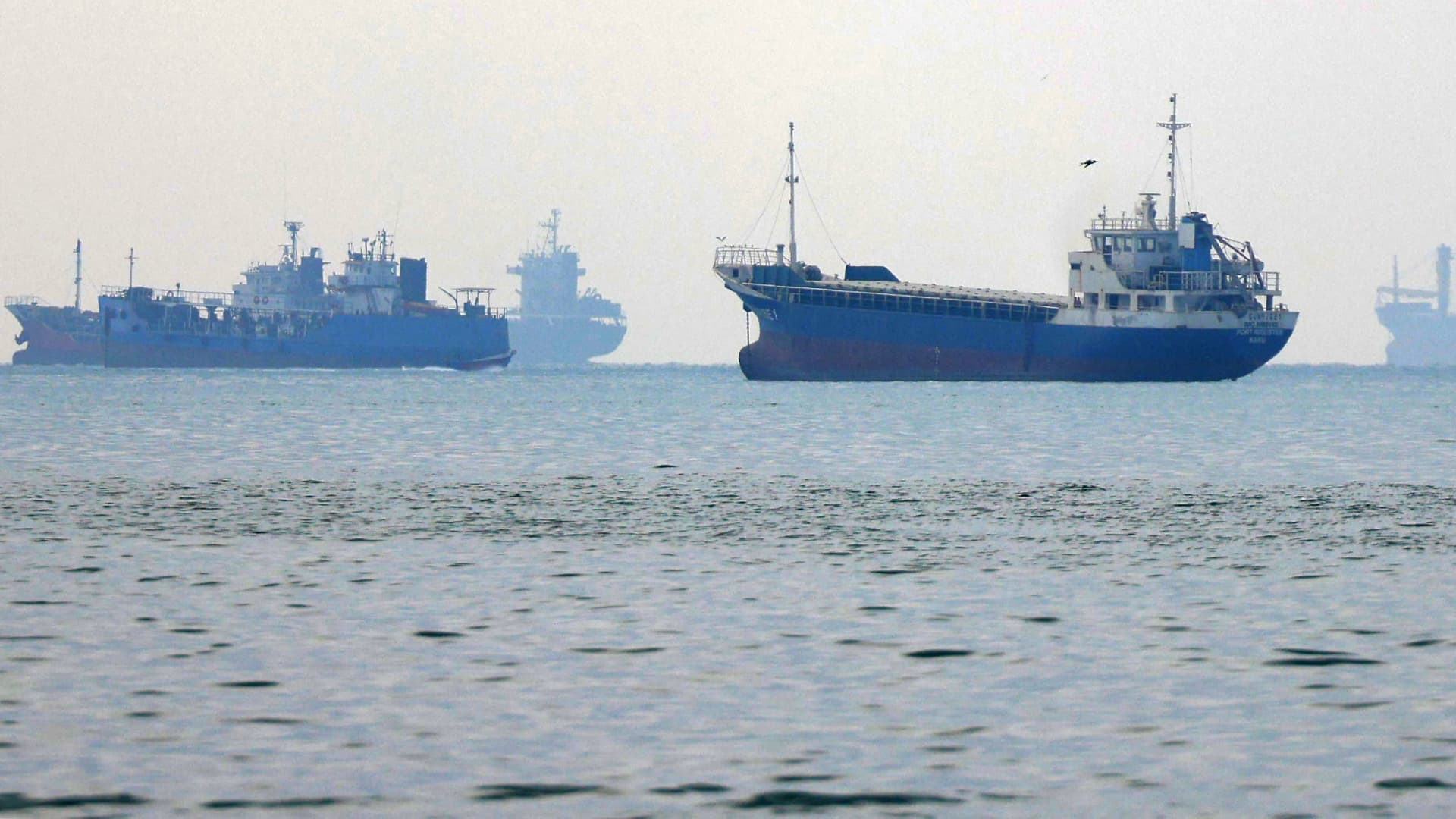 Oil tanker in the Strait of Hormuz