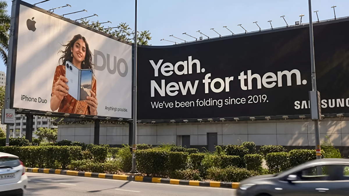 Samsung responds to iPhone Duo foldable announcement with competitive marketing