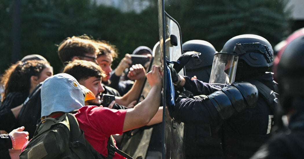 French high school students blockade schools during nationwide protests