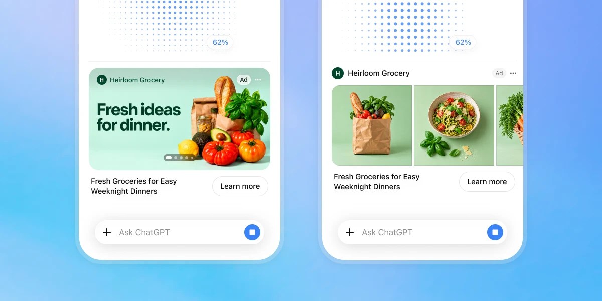 ChatGPT visual ad format