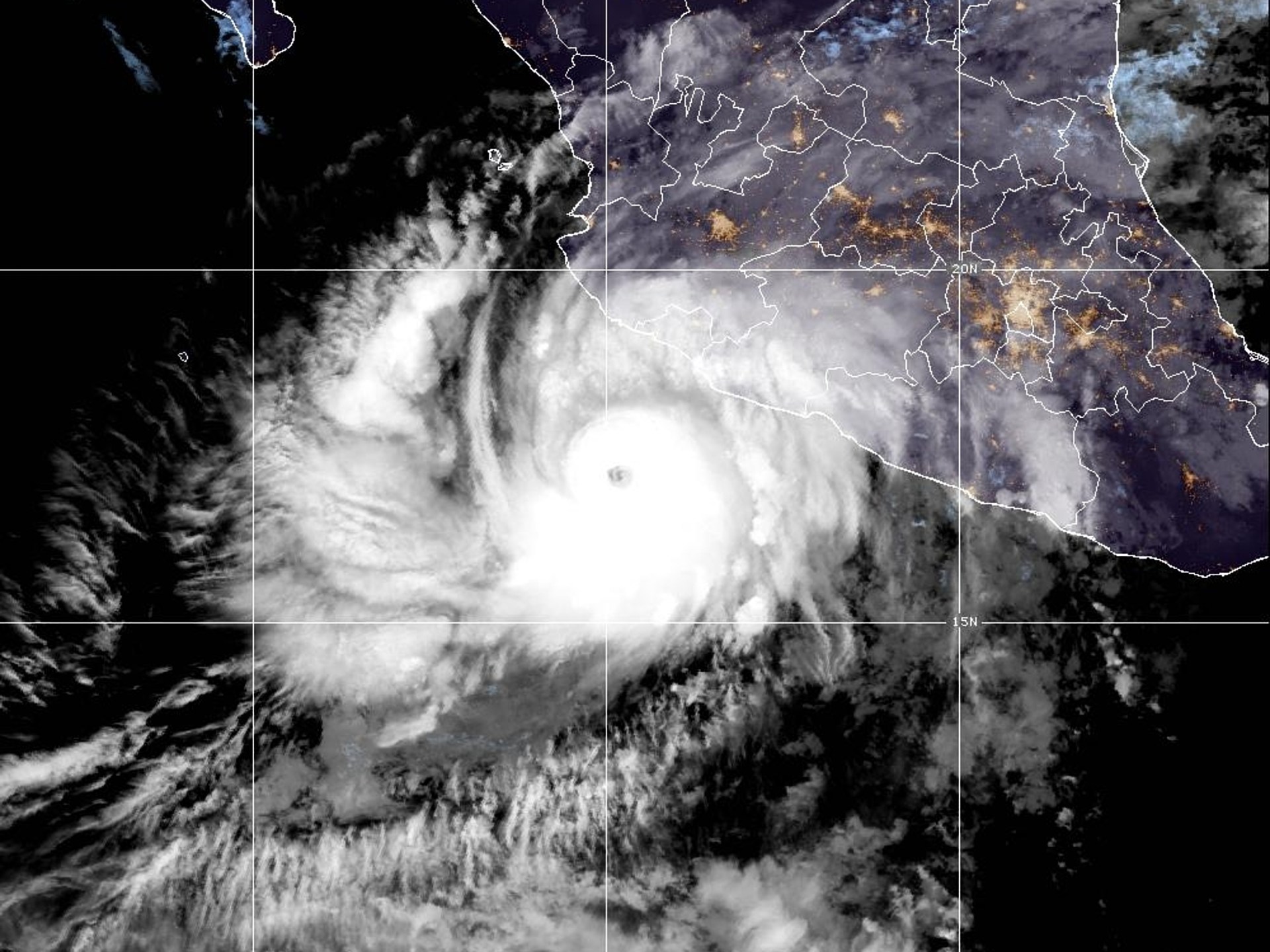 Satellite imagery of Hurricane Simon