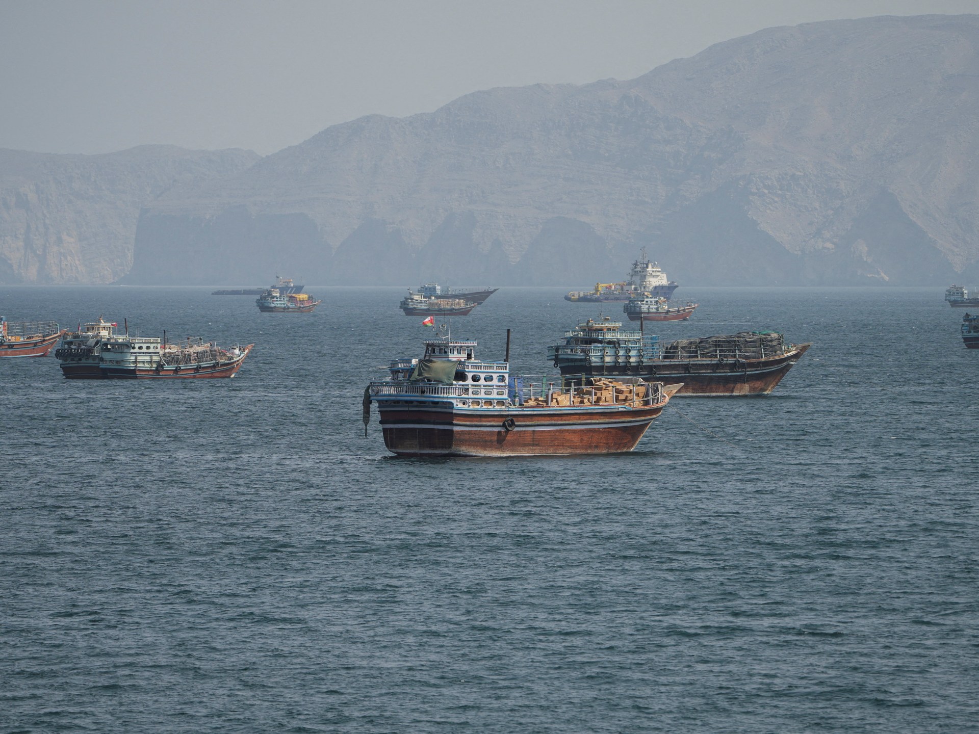Military vessels in Strait of Hormuz