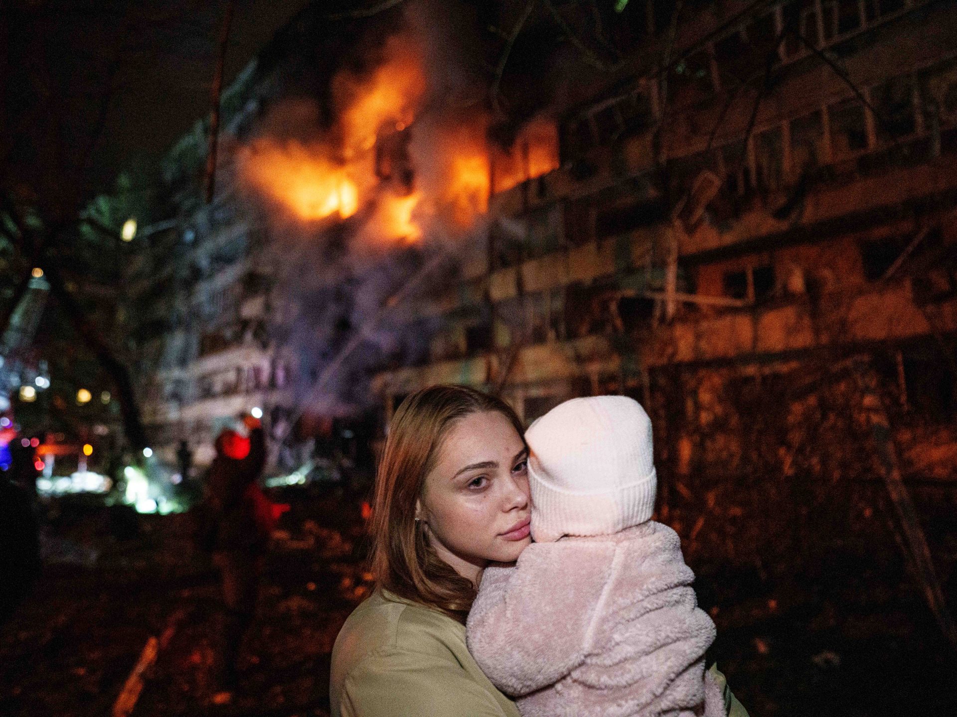 Ukrainian strike damage in residential area