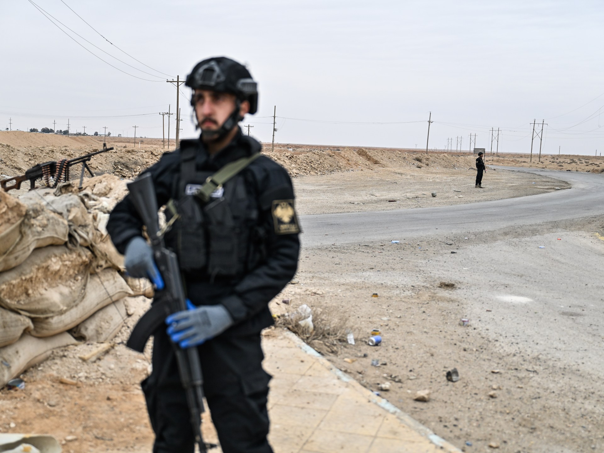 Damaged pipeline infrastructure in Syria
