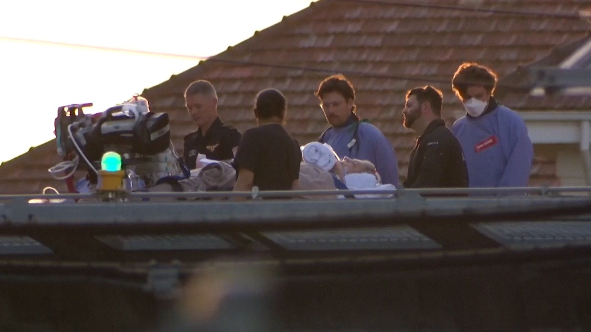 Medical personnel and emergency services at incident scene
